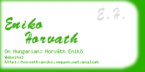eniko horvath business card